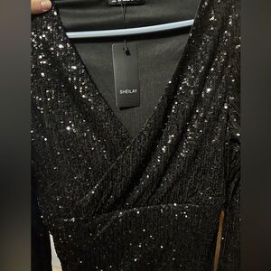 Small Sequin Longsleeve Bodycon Dress